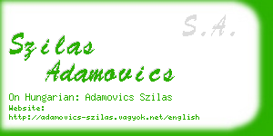 szilas adamovics business card